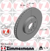 Stabdžių diskas ZIMMERMANN 150.3449.20 kaina