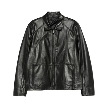 Odinė striukė vyrams, Juoda, Leather jacket
