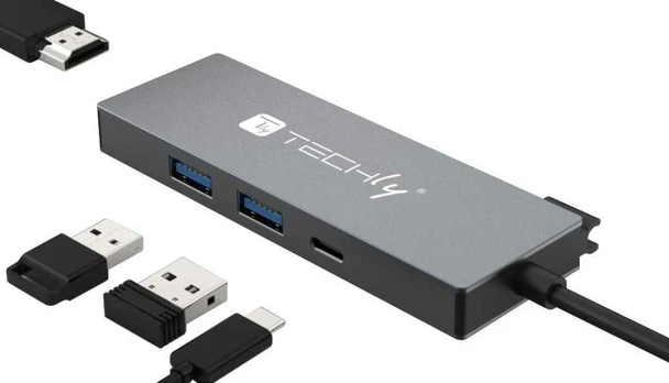 HUB USB Techly Techly Hub USB-C 4 viename