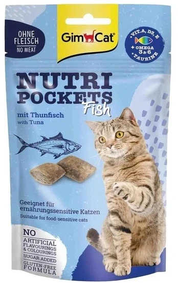 GimCat Nutri Pockets Fish with Salmon 60g