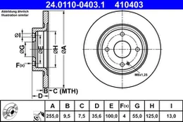 ATE 24.0110-0403.1 Brake Disc