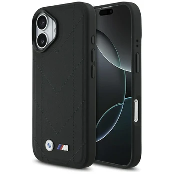 Dėklas BMW M Quilted Logo MagSafe do iPhone 17 juoda