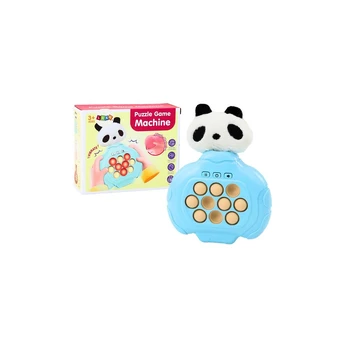 Lean Toys Pop-It Panda Game Plush Mėlyna Arcade Console Pad Vibrations