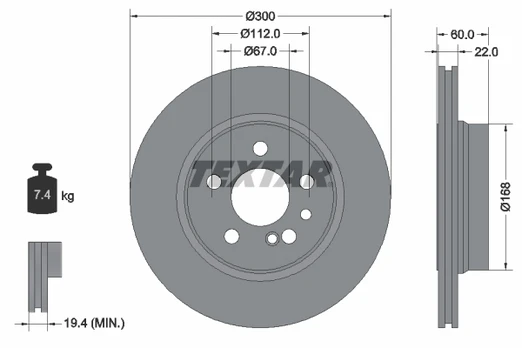 TEXTAR 92056800 Brake Disc