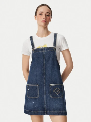 Guess Jeans Džinsinė suknelė W6YKAS D2259 Mėlyna Regular Fit