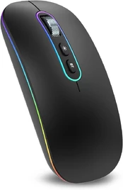 cimetech belaidė optinė pelė, Bluetooth 5.1 ir 2,4 GHz, su LED, EU-M01-RD-BK kaina