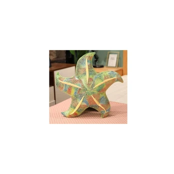Lean Toys Mascot Plush Starfish Žalias Pillow 45 cm