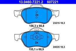 ATE 13.0460-7221.2 Brake pad set