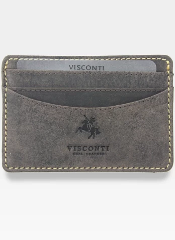 Natūralios odos vyriškas kortelių dėklas Visconti