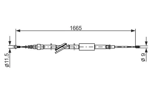 Trosas, stovėjimo stabdys BOSCH 1987477249