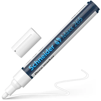 Kreidinis žymeklis MAXX 265, Schneider, 2.0-3.0mm, baltos sp.