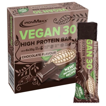 IronMaxx Vegan 30 High Protein Bar 6×35 g. - Chocolate skonis