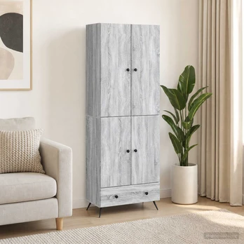 Spintelė 2 pcs Pilka Sonoma Apdirbta mediena