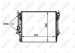 Variklio radiatorius NRF NRF 53805