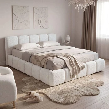 Lova QUBE|140x200|Balta #6|Boucle