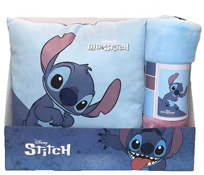 Disney Stitch polar blanket + cushion set
