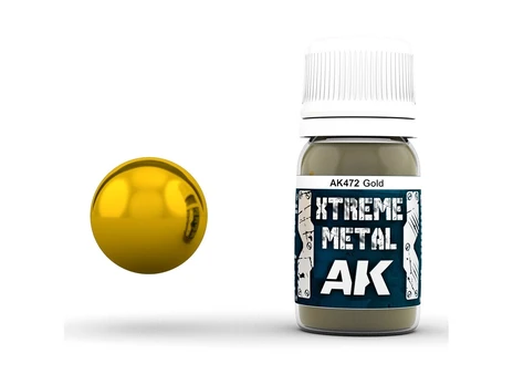 AK Interactive - GOLD XTREME METAL Emaliniai dažai, 30ml, AK472