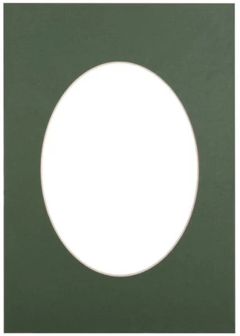 Passepartout 15x21, green oval