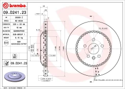 BREMBO 09.D241.23 Brake Disc kaina