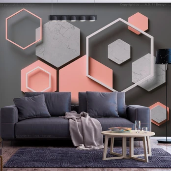 Artgeist Fototapetas - Hexagon Plan