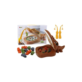 Lean Crocodile Fishing Game Magnetic Brown Crocodile