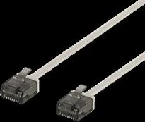 DELTACO U / UTP Cat6a patch kabelis, 0.3m, 1mm, 500MHz, pilkas UUTP-2000