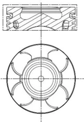MAHLE 011 PI 00100 000 Stūmoklis