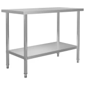 Virtuv?s darbastalis, 120x60x85cm, ner?dijantis plienas kaina