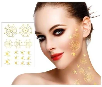 Fiesta Halloween guld tatoveringer