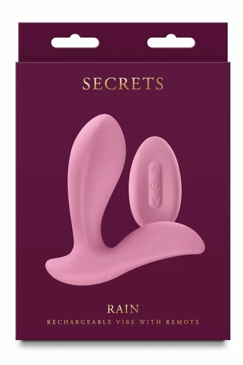 SECRETS RAIN CORAL Rechargeable Silicone Vibrator, Water Resistant