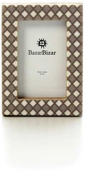 Bazaar Nuotraukų rėmelis, 8.75x6.25x1.25 cm, baltas, derva