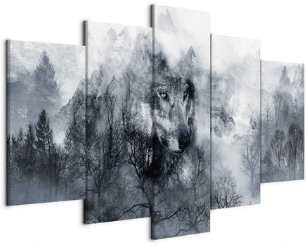 Artgeist Paveikslas - Mountain Predator (5 Parts) Wide