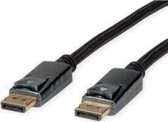 Roline Kabelis DisplayPort, DP v1.4, M/M, juoda/sidabrinė, 2 m