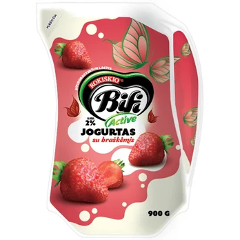 Jogurtas su braškėmis BIFI ACTIVE, 2 % rieb., 900 g