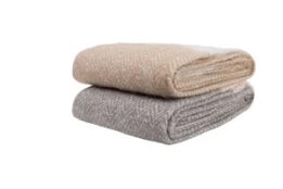 Pledas Domoletti Herringbone YF221009-grey, pilkas, 130 cm x 170 cm kaina