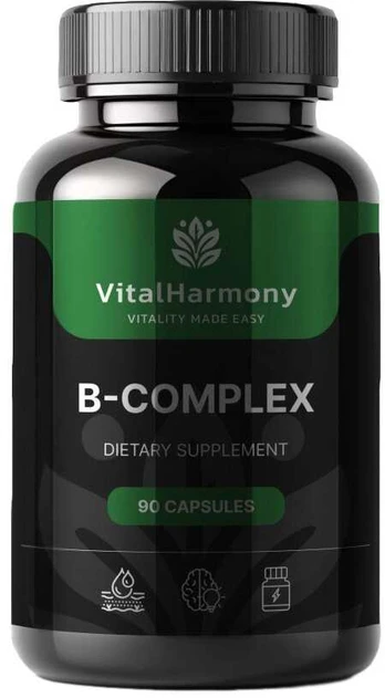 Pagaminta Es VitalHarmony B-Complex – 90 kapsulių
