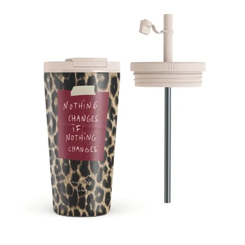 Nothing Changes - Travel Mug, 500 ml / Flap & Straw Set