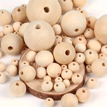 Mediniai karoliukai, 12mm/100pcs