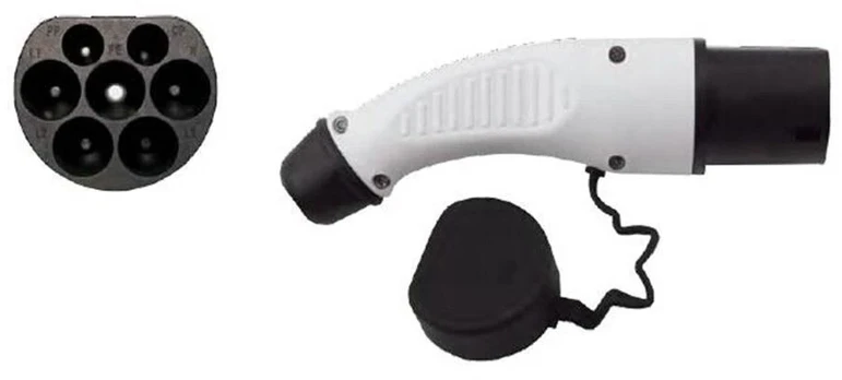 Type 2 krovimo antgalis, 32A, 1 Fazė