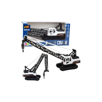 Lean Toys Crawler Construction Crane 360° Rotation Movable Hook Baltas