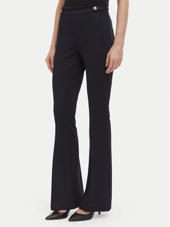 Liu Jo Medžiaginės kelnės WF6264 J3976 Tamsiai mėlyna Flare Fit