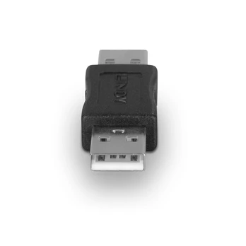 Lindy USB Adapteris Type A-M/A-M, USB A, USB A, Juodas
