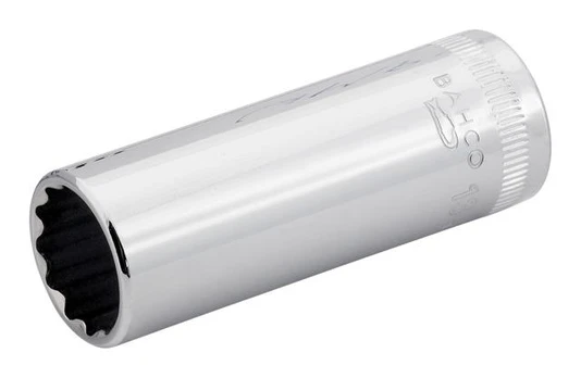 Bahco Deep length socket, 1/4" square drive, Socket, 1/4", Metric, 1 head(s), 13 mm, Steel