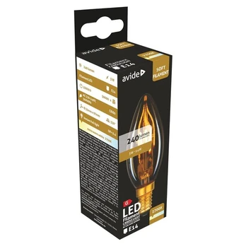 LED lemputė Avide 3W E14 Soft Filamnet