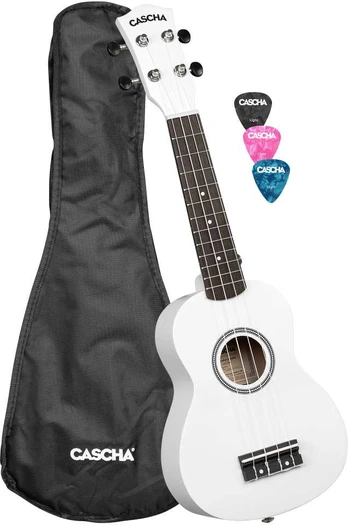 Soprano ukulelė Cascha Linden balta HH 3967