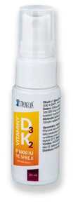 STRUNECKÁ Vitamin D3 2000 IU + K2 ve spreji 30ml