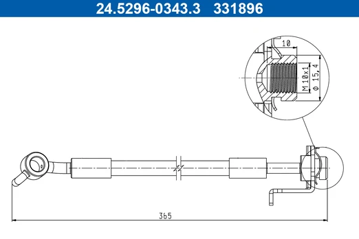 Stabdžių žarnelė ATE 24.5296-0343.3