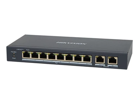 Šakotuvas SWITCH POE DS-3E0310P-E/M 8 PRIEVADŲ Hikvision