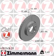 Stabdžių diskas ZIMMERMANN 470.2416.20 kaina