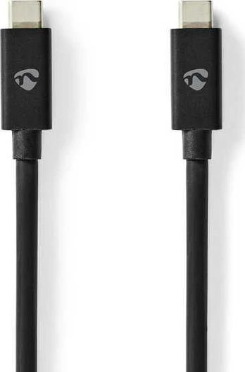 Nedis USB-C – USB-C USB laidas 2 m juodas (CCGP66020BK20)